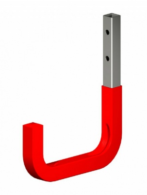 Wall Hook 150mm red Protective coated Steel